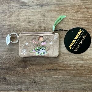 BNWT Vera Bradley Star Wars Yoda Mandolorian The Child Grogu Zip ID Case Wallet